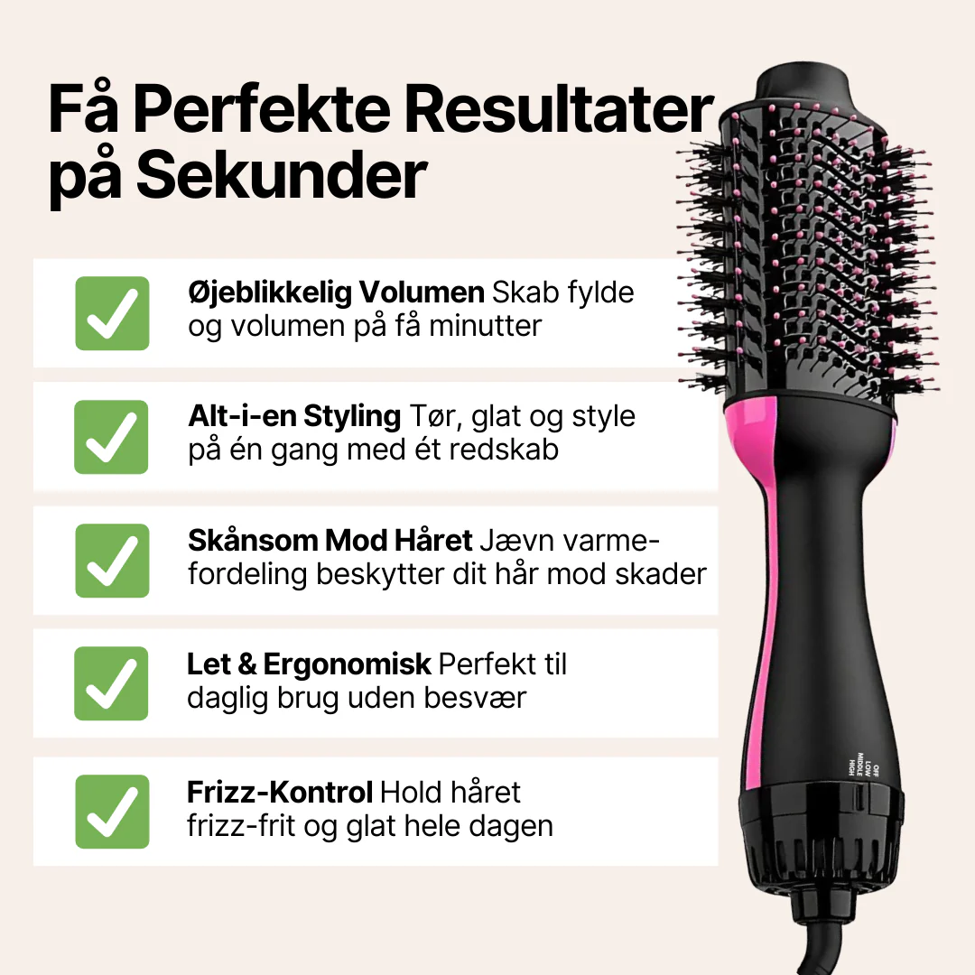 BlowOut Pro™ Varmluftsbørste - Skab Fylde og Glans med Skånsom Styling - Image 3