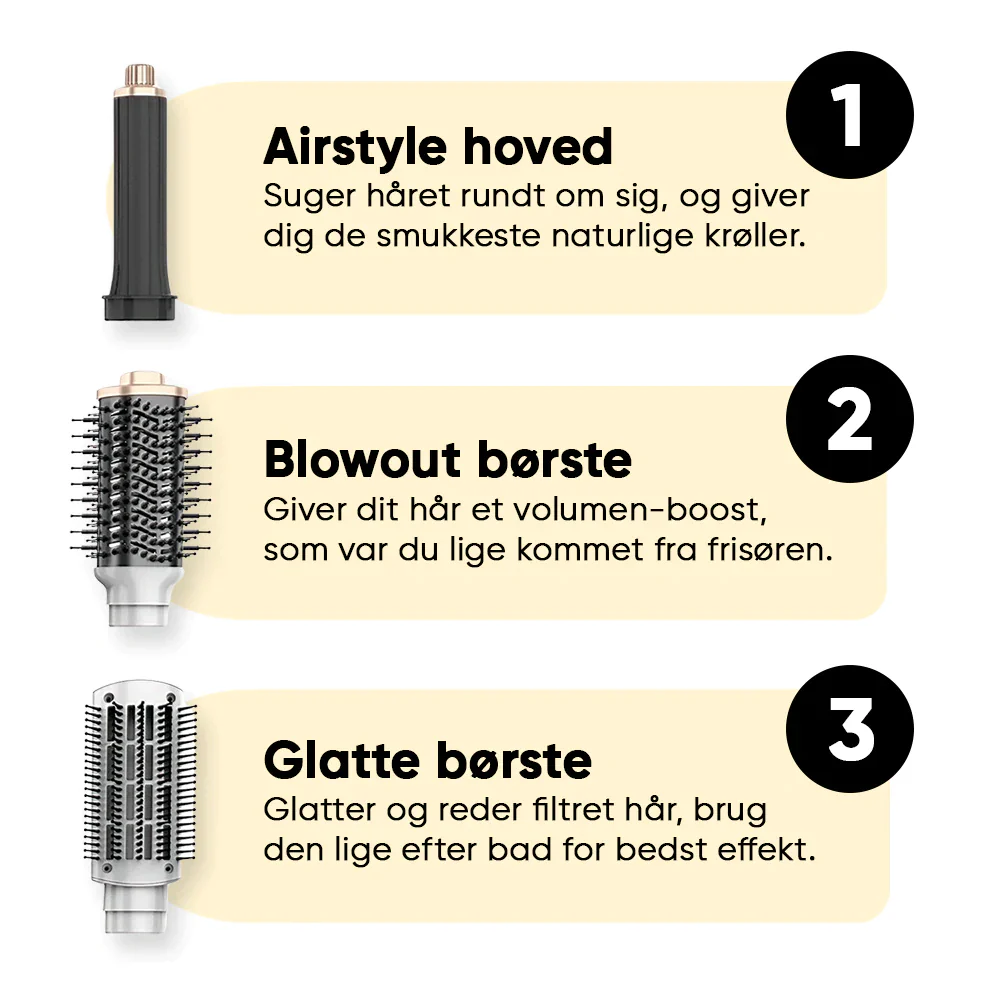 AirStyler Max Hårtørrer + PureNordic Brusehoved (PAKKETILBUD) - Image 3