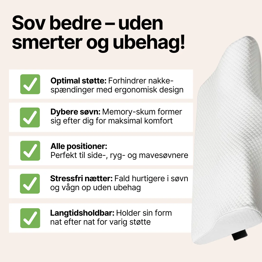 RestEasy Ergonomisk - Memory Foam Nakkepude - Image 3