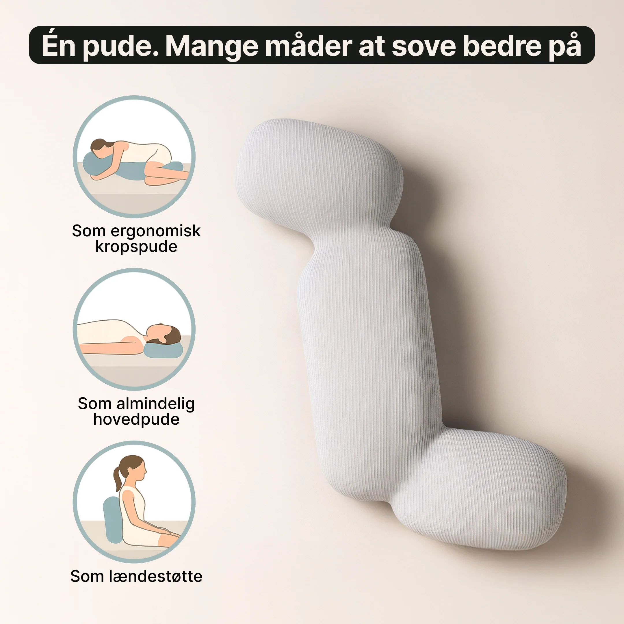 Ergopillow – Ergonomisk pude til sidesøvn - Image 7