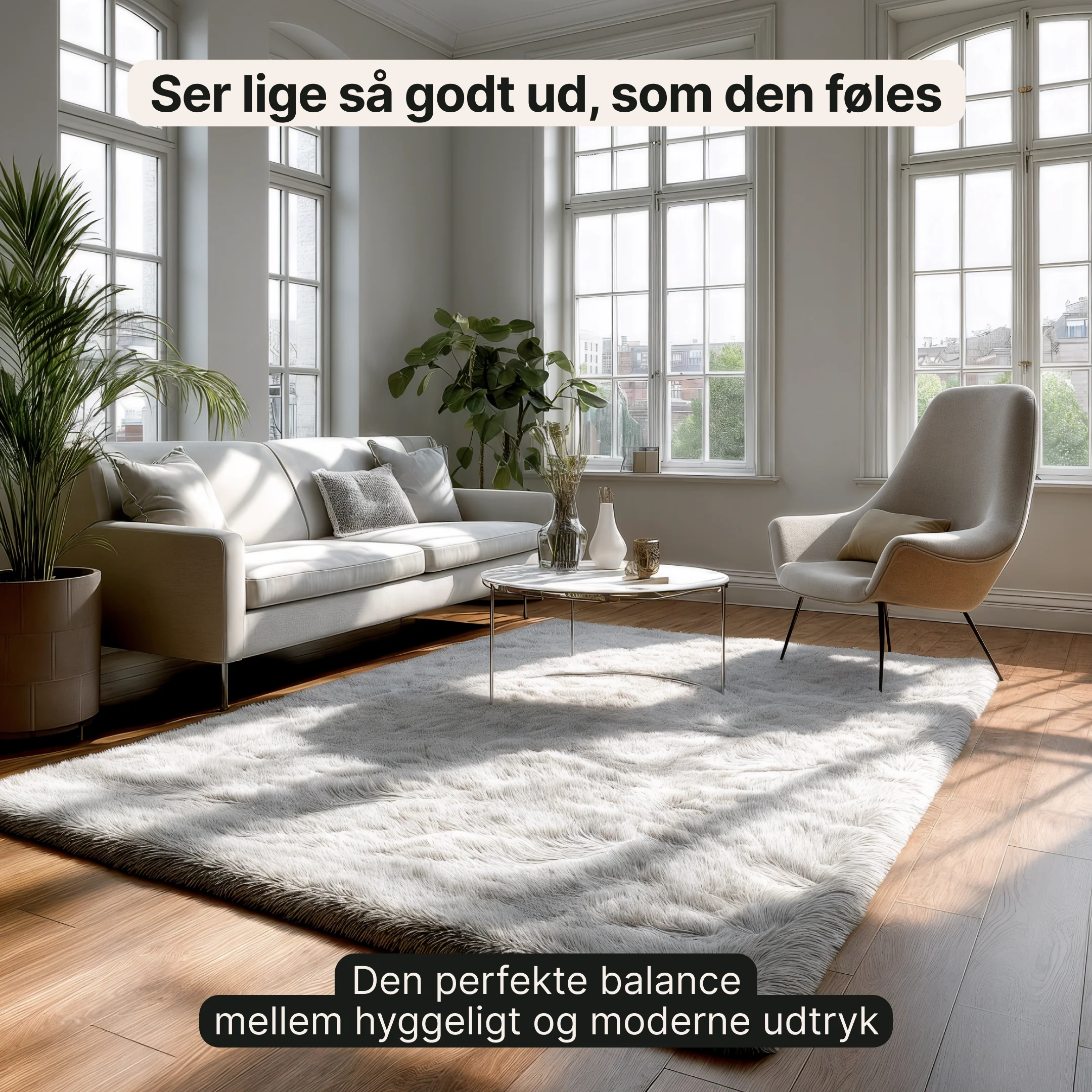 Luxuriøst Fluffy Tæppe - Blødt og skridsikkert til enhver indretning - Image 2
