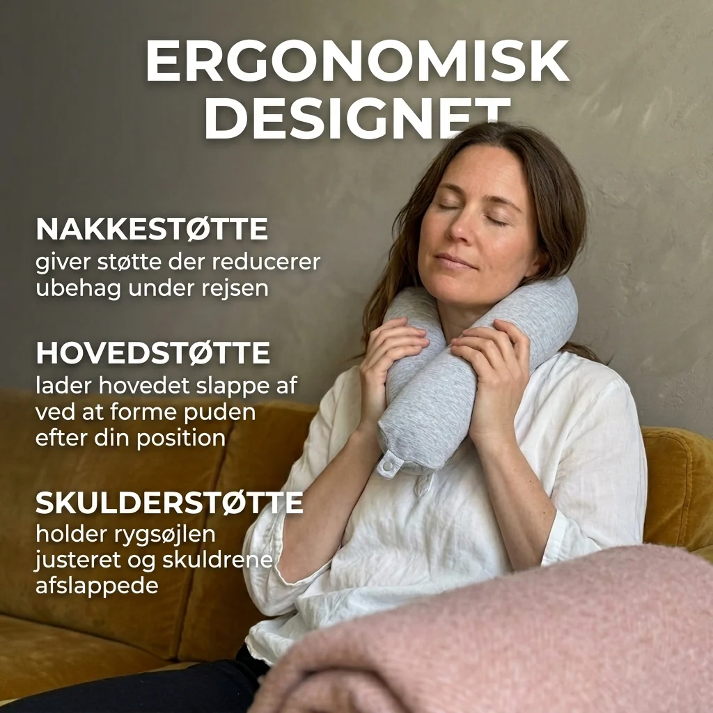 Nakkepude af Memory Foam med Bøjelig Kerne - God på farten og derhjemme - Image 6