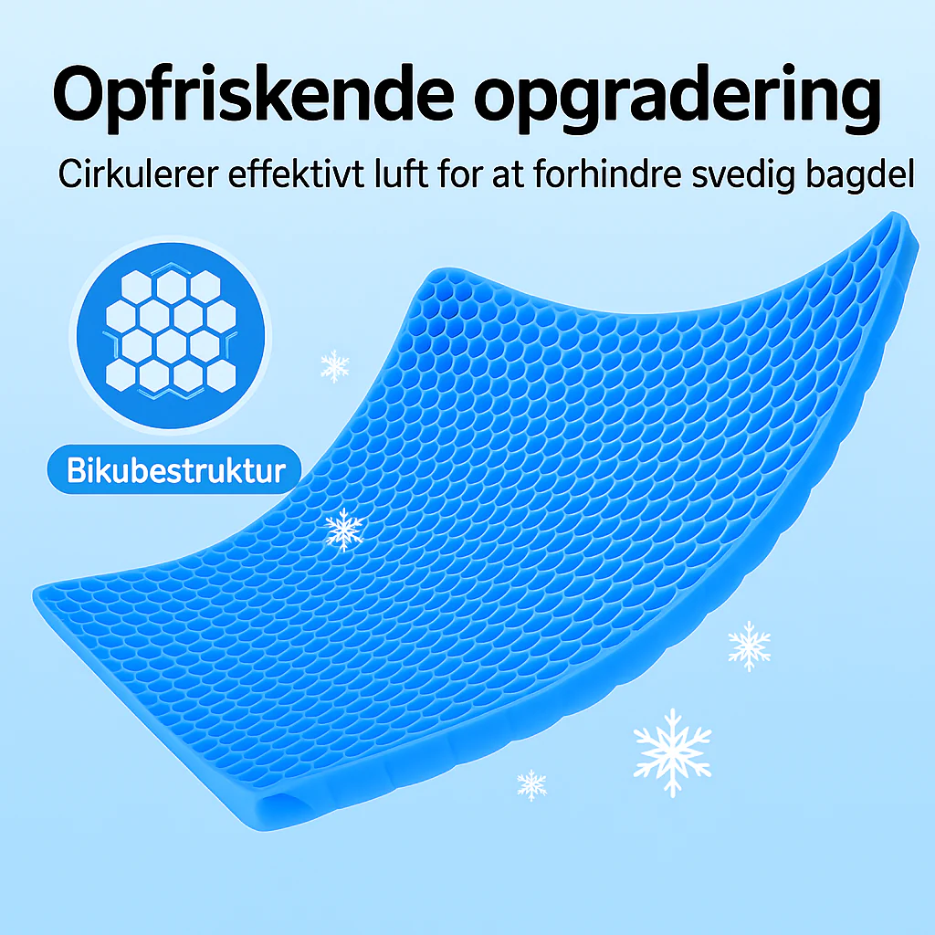 Siddepude af støddæmpende gel med bikubestruktur - Image 7